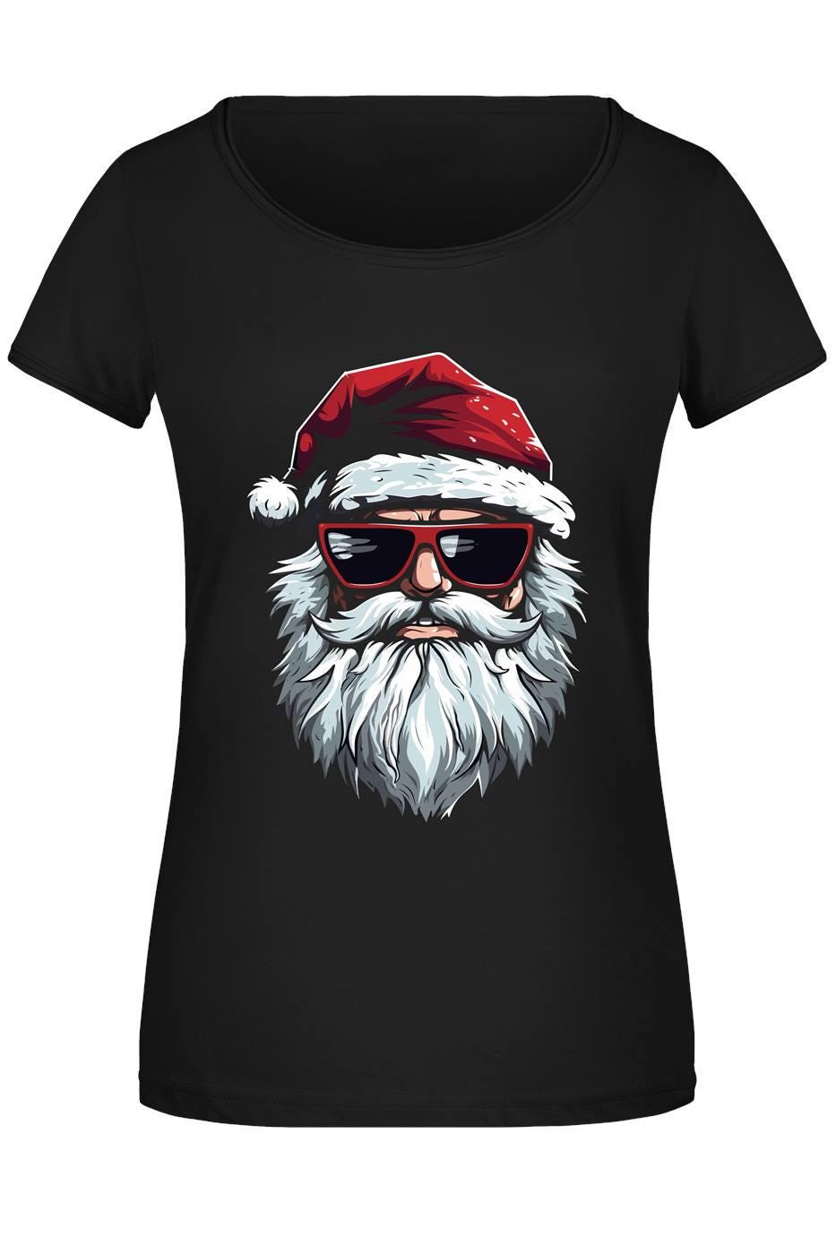 T-Shirt Damen - Cooler Weihnachtsmann von Tassenbrennerei