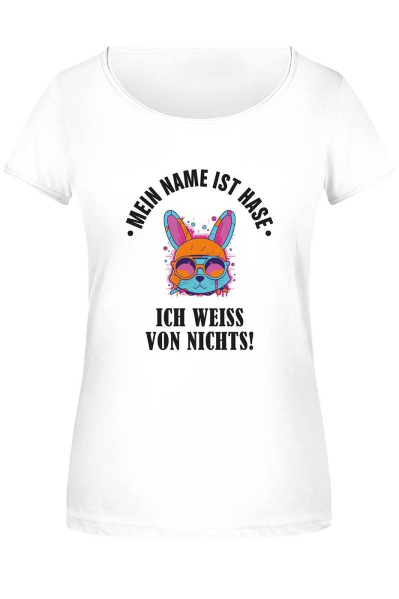 T-Shirt Damen - Mein Name Ist Hase, Ich Weiß Von Nichts von Tassenbrennerei