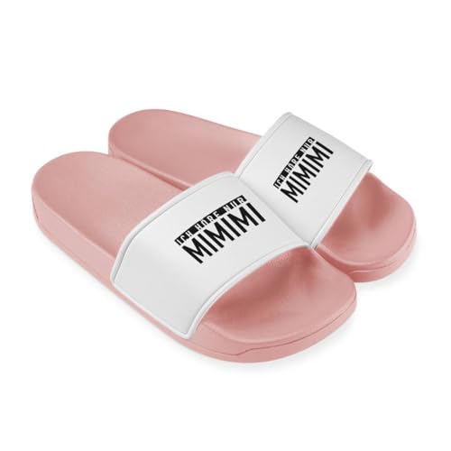 Tassenbrennerei Ich höre nur Mimimi Badelatschen für Herren & Damen - Lustige Hausschuhe, Schlappen - Badeschuhe, Badeschlappen lustig (Rosa, EU Schuhgrößensystem, Erwachsene, Numerisch, M, 45) von Tassenbrennerei