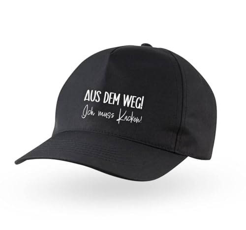 Tassenbrennerei Kappe mit Spruch: Aus dem Weg! Ich muss K - Mütze lustig als Geschenk für Männer - Cap mit Sonnenschutz für den Mann von Tassenbrennerei