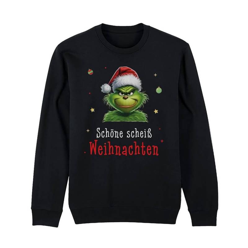 Weihnachtspullover - Grinch Pullover Schöne Scheiß Weihnachten | Cs Weihnachtspulli Herren Damen Ugly Sweater Lustig von Tassenbrennerei