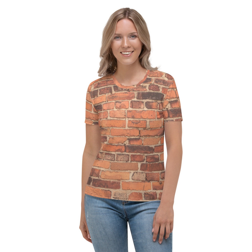 Red Brick Wall Damen All Over Print T-Shirt von TassoTees