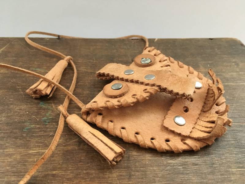 Vintage Echtes Leder Beutel Kleine Geldbörse Handgemachte Braun E-Beutel Für Ihr Mädchen Frau von TasteVintage