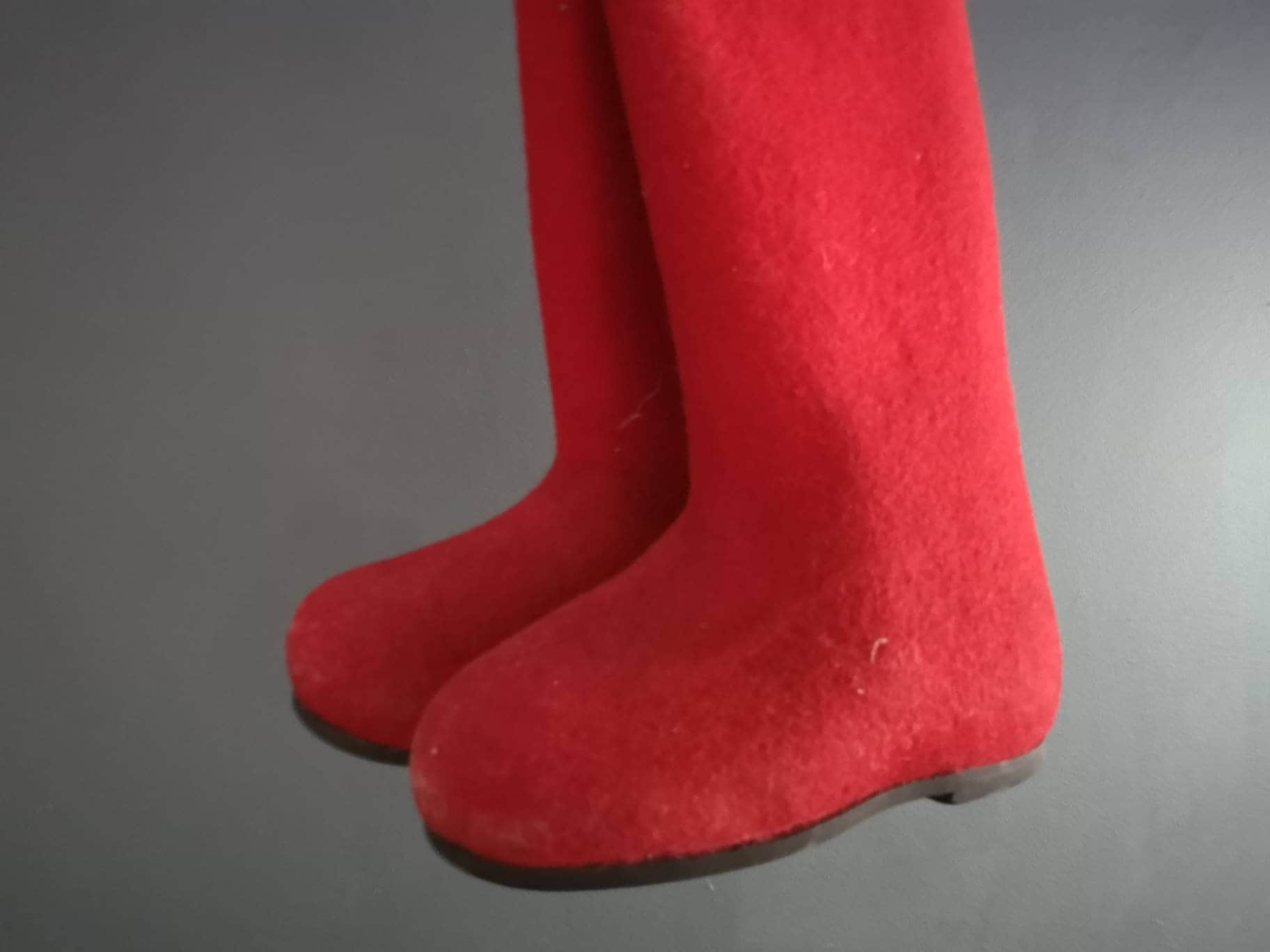 Vintage Kinder Wollstiefel Rot Winterstiefel Filzstiefel von TasteVintage