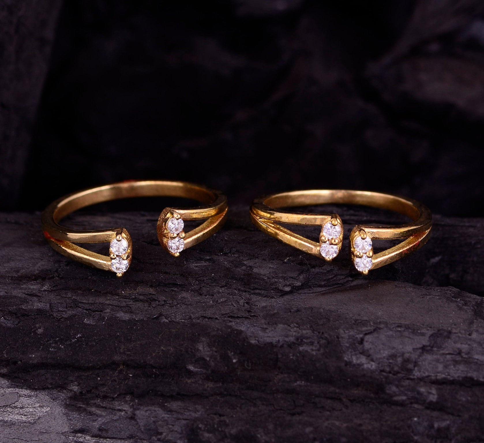 Vorne Zu Öffnender Dimond | Cz Goldzehring Oder Midi-Ring, Goldzehring, Frauenzehenring, Verstellbarer Zehring, Geschenk Für Sie von TasuPoint