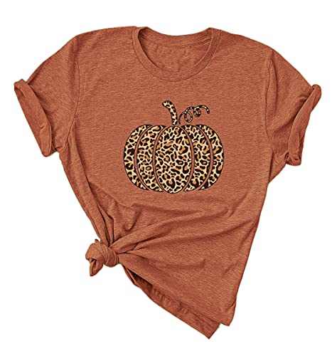 Kürbis Shirts für Frauen Lustige Halloween Kleidung Fall T-Shirts Top, Burnt Orange 1, Klein Kürbis Shirts für Frauen Lustige Halloween Kleidung Fall T-Shirts Top, Burnt Orange 1, Klein von Tasuxe