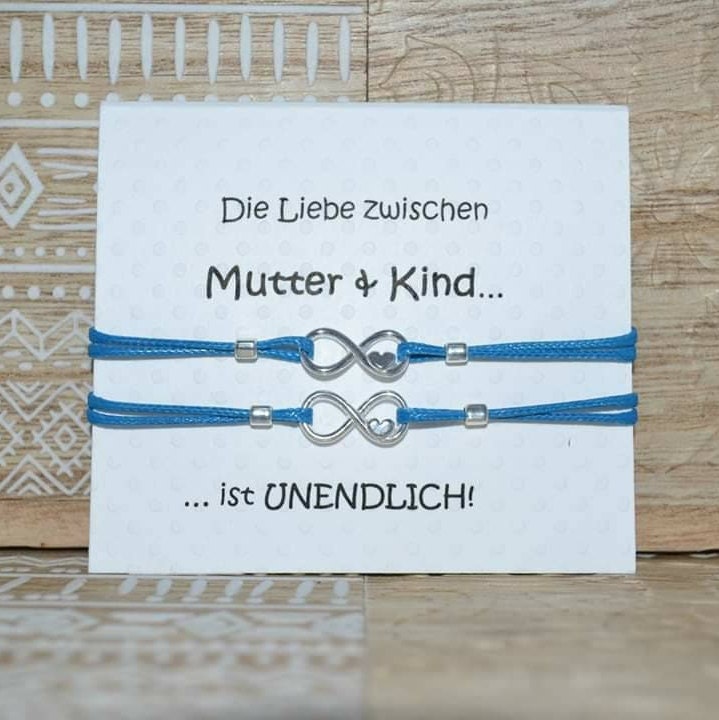 Armbänder Mutter Tochter Sohn Unendlichkeit Silber 925 Set Verstellbar Am Klappkärtchen Text, Farbe Und Größe Individualisierbar Armbänder Mutter Tochter Sohn Unendlichkeit Silber 925 Set Verstellbar Am Klappkärtchen Text, Farbe Und Größe Individualisierbar von TataReenArt