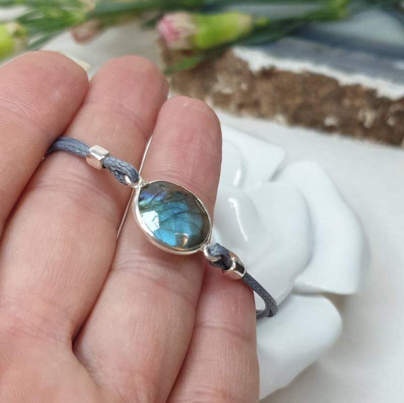 Labradorit Armband Silber 925 Filigran Mit Schiebeknoten Monatsstein Geburtsstein Wassermann Und Krebs, Alle Chakren Labradorit Armband Silber 925 Filigran Mit Schiebeknoten Monatsstein Geburtsstein Wassermann Und Krebs, Alle Chakren von TataReenArt