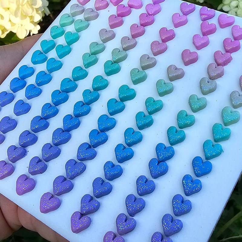 Mini Ohrstecker Herz Silber 925 Sterlingsilber Valetinstag Miniatur Polymer Clay Klein Mini Ohrstecker Herz Silber 925 Sterlingsilber Valetinstag Miniatur Polymer Clay Klein von TataReenArt