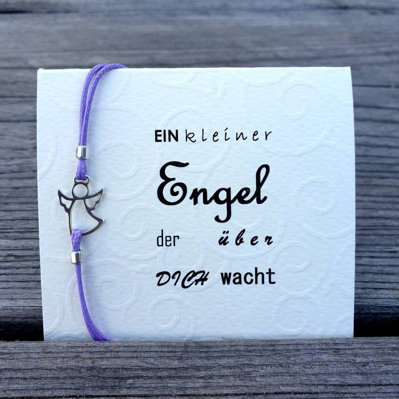 Schutzengel Engel Armband Silber 925 Set Verstellbar Aus Am Klappkärtchen Text, Farbe Und Größe Individualisierbar von TataReenArt