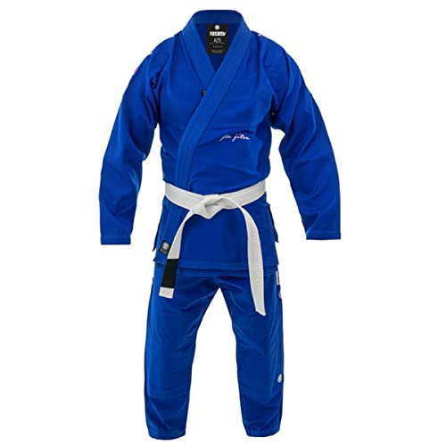 Tatami Elements Superlite BJJ Jiu Jitsu Gi Uniform, Blau (inkl. weißem Gürtel), blau, A3 von Tatami Fightwear