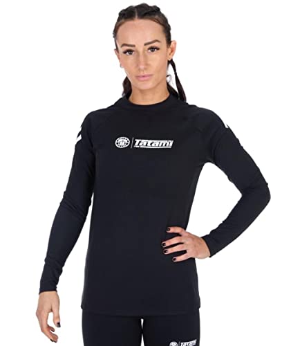 Tatami Fightwear BJJ Damen Impact Langarm Rashguard Flexible Kompressions-Top Training Jiu-Jitsu Quick Dry Protective Breathable Lycra Rashguard f?r BJJ, MMA, Kickboxen, Schwarz, M von Tatami Fightwear