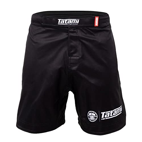 Tatami Fightwear Impact BJJ Shorts für Grappling, Jiu Jitsu, MMA und Wrestling, atmungsaktives Polyester, schnelltrocknend, No-Gi Fight Shorts, flexible Trainings-Gym-Workout-Shorts, Schwarz , XXL von Tatami Fightwear