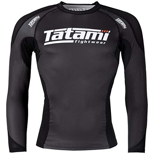 Tatami Fightwear Rash Guard for Men Technical Black - Fitness No-Gi BJJ MMA Gym Crossfit-Black-XL Kompressionsshirt MMA BJJ UFC Kampfsport von Tatami Fightwear