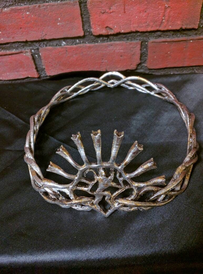 Lion Of Lannister Inspirierte Cersei Krone, 3D Kunststoff Gedruckte Cosplay Headpiece, Silberfarben Mit Strähnen Von Gold, Böse Königin Krone von TatianartCosplay