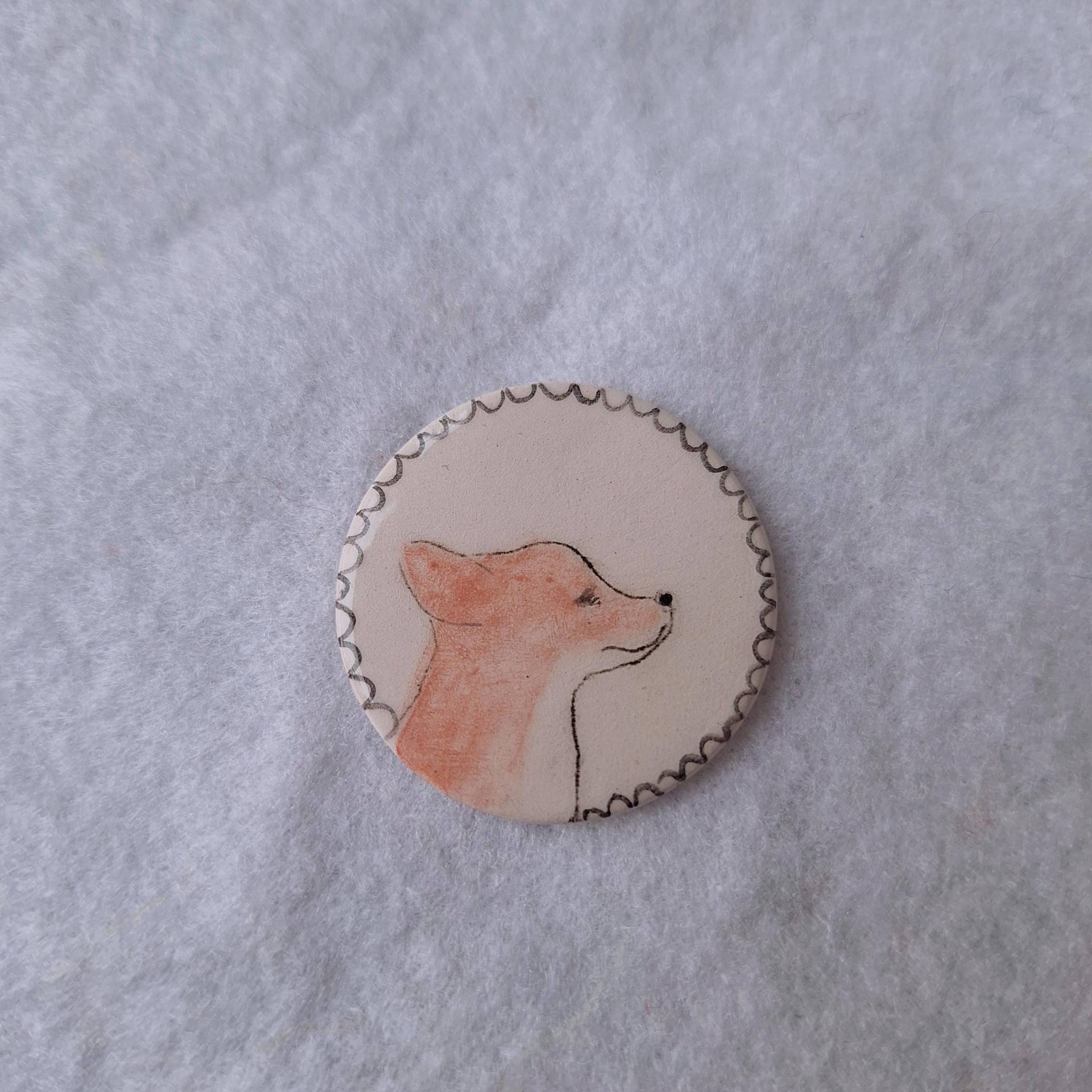 Handbemalte Fuchs Keramik Brosche Märchen Schmuck Handbemalte Fuchs Keramik Brosche Märchen Schmuck von TatjanaCeramics