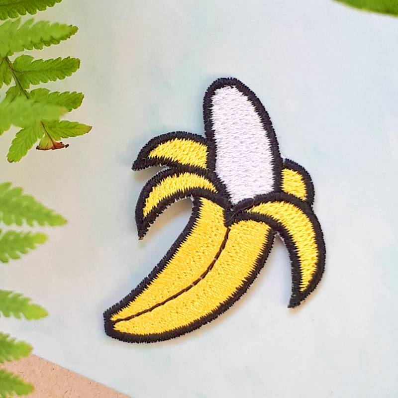 Iron-On Patch Banane | 2 Größen Aufbügel Aufbügler Aufnäher Applikation von TatjanaStickerei