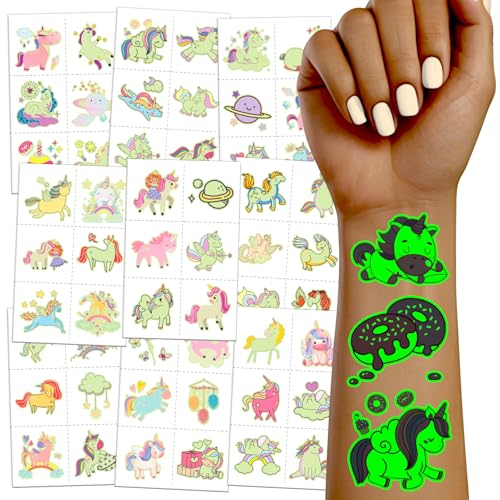 TatoYard 408 Styles Glow Temporäre Tattoos für Mädchen, 68 Blätter Leuchtende Tattoo für Kinder, Goodie Bag Stuffers, Party Supplies Gastgeschenke Dekorationen, Geburtstagsspiele für Kinder TatoYard 408 Styles Glow Temporäre Tattoos für Mädchen, 68 Blätter Leuchtende Tattoo für Kinder, Goodie Bag Stuffers, Party Supplies Gastgeschenke Dekorationen, Geburtstagsspiele für Kinder von TatoYard