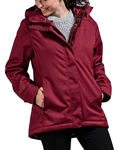 Tatonka Jonno Womens Hooded Jacket, 38/38 Damen, Cherry red von Tatonka