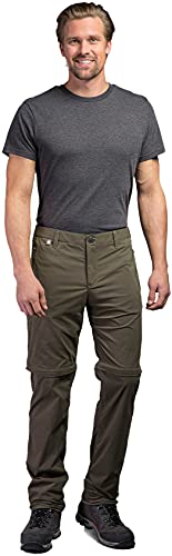 Tatonka M Travel Zip Off Pants Grün - Leichte Bequeme Herren Softshellhose, Größe 48 - Farbe Bark Green von Tatonka