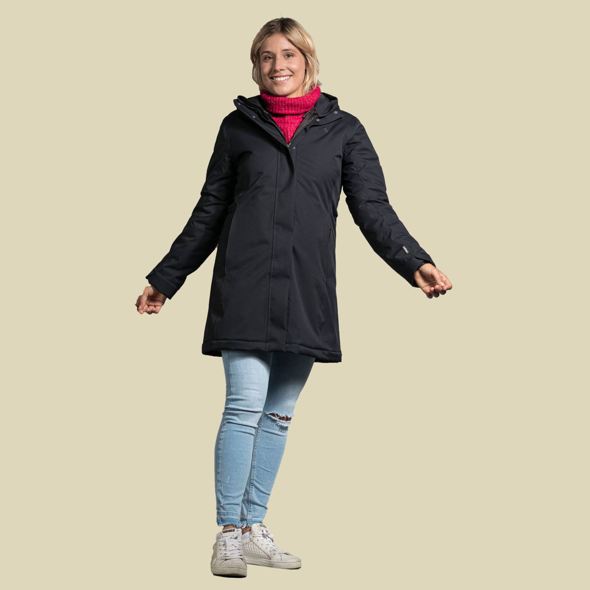 STIR W&#039;s Hooded Coat Women Größe 38 Farbe dark black von Tatonka