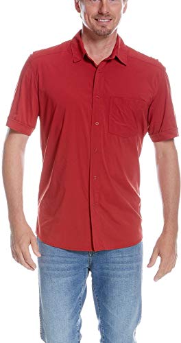 Tatonka Sejo Mens Short Sleeve Shirt, M, Lava red von Tatonka