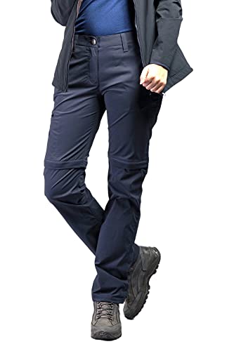 Tatonka W Travel Zip Off Pants Blau - Leichte bequeme Damen Softshellhose, Größe 40 - Farbe Dark Blue von Tatonka