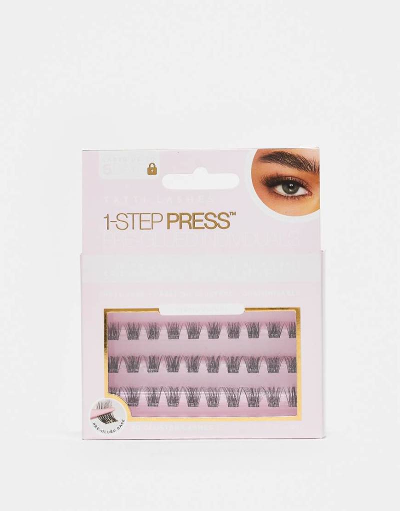 Tatti Lashes - Hybrid Volume 1 Step Press Pre-Glued Individuals - Vorgeklebte einzelne Kunstwimpern-Schwarz von Tatti Lashes