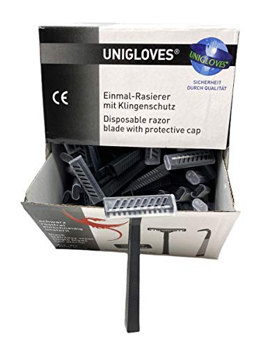 100 Stück EINWEGRASIERER UNIGLOVES - Schwarz - INKgrafiX® Deutschland - PROFI STUDIO - IG56887 - Einmalrasierer rasieren Rasierer Tattoo von Tattoo [INKgrafiX] Piercing