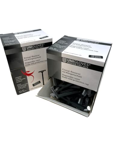 INKgrafiX® 2x 100 Stück UNIGLOVES EINWEGRASIERER - Schwarz - INKgrafiX® Deutschland - PROFI STUDIO - IG56887 - Einmalrasierer rasieren Rasierer Tattoo von Tattoo [INKgrafiX] Piercing