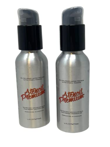 2x ALOE Stencil Premium Abzugsflüssigkeit TATTOO Stempel 100ml - INKgrafiX® Deutschland - PROFI STUDIO - IG60440 - vegan Matritzenflüssigkeit von Tattoo [INKgrafiX] Piercing