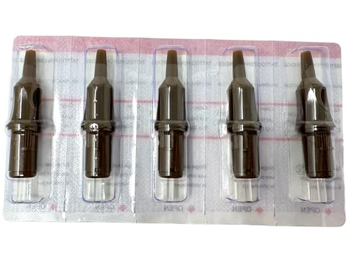 INKgrafiX® - 5x Nadelmodule mit Kugelschreibermine in verschiedenen Farben erhältlich- SWORDSHIELD von INKgrafiX® Nadel Kugelschreibermine Tattoonadelset tätowieren (Braun) von Tattoo [INKgrafiX] Piercing