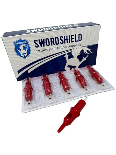 INKgrafiX® - 5x Nadelmodule mit Kugelschreibermine in verschiedenen Farben erhältlich- SWORDSHIELD von INKgrafiX® Nadel Kugelschreibermine Tattoonadelset tätowieren (Rot) von Tattoo [INKgrafiX] Piercing
