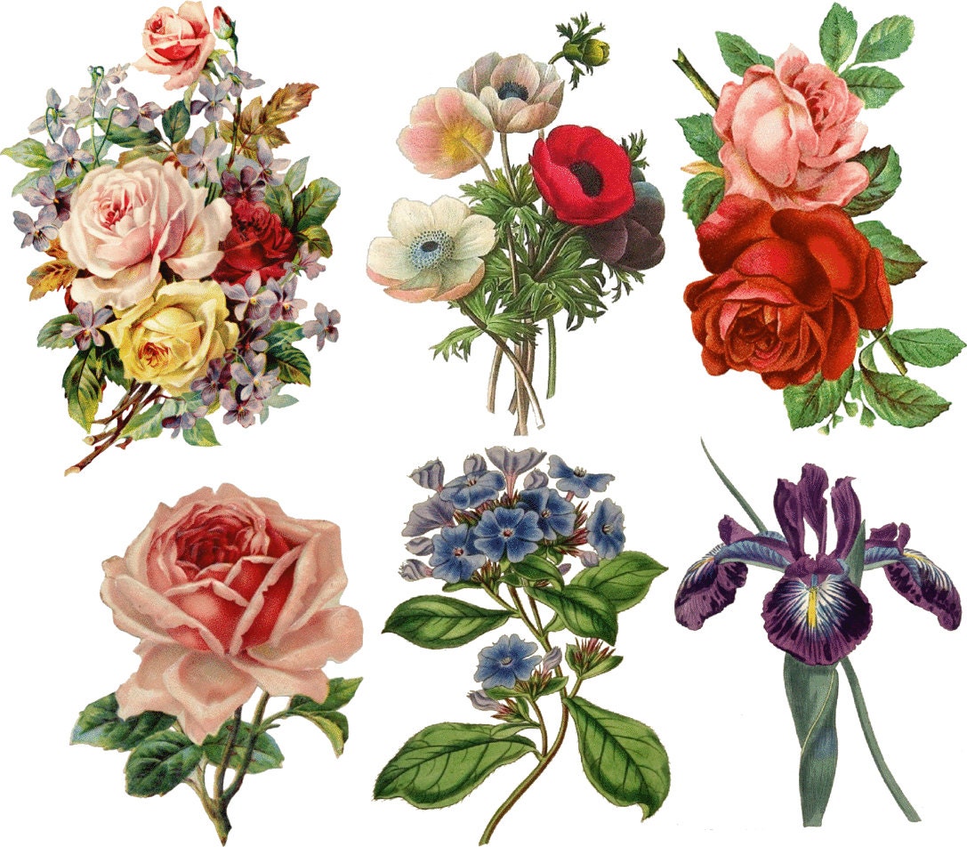 Temporäres Tattoo - 6Er Set Vintage Floral Verschiedene Muster/Flash Temporäres Tattoo - 6Er Set Vintage Floral Verschiedene Muster/Flash von TattooNbeyond