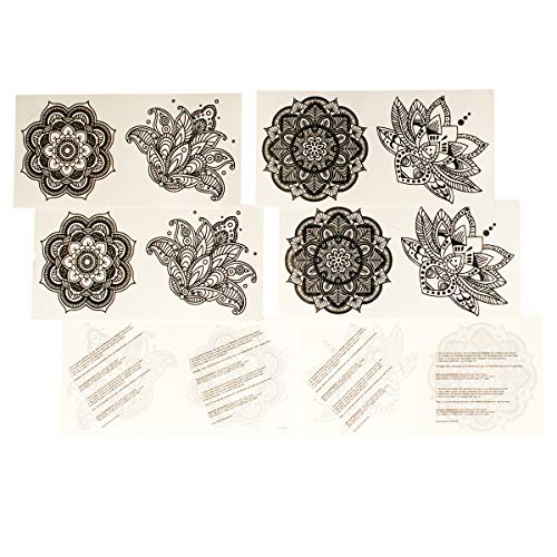 2 x 4teiliges Mandala Tattoo Set - 4 verschiedene Mandala Tattoos (2) von Tattoodrucker