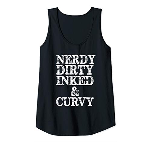 Damen Tattooed Women Gifts - Nerdy Dirty Inked and Curvy Tattoo Tank Top von Tattooed Women Gear