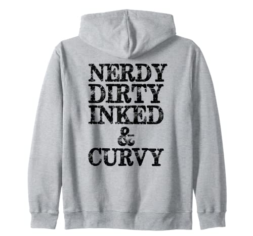 Tattooed Women Gifts - Nerdy Dirty Inked and Curvy Tattoo Kapuzenjacke von Tattooed Women Gear
