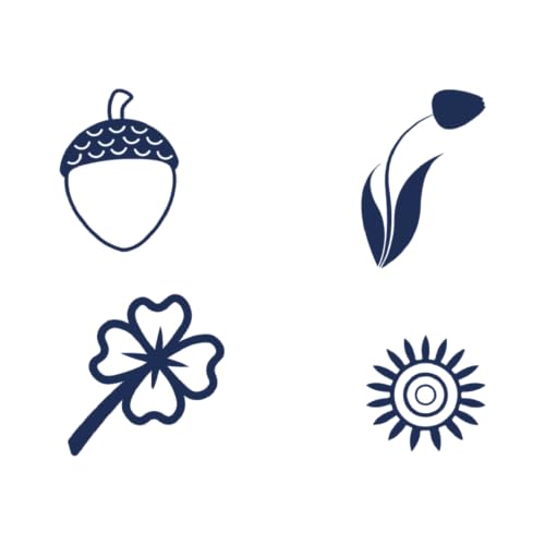 Tattwo.me - Temporäre Tattoos für Erwachsene und Kinder, 2 Wochen, wasserfest - 4 Schnittmodelle mit Pflanzenmotiven - Pflanzliche Tinte - EU-Kosmetik-Zertifikat - (5X5 - P0962) von Tattwo.me