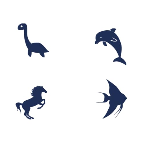 Tattwo.me – Temporäre Tattoos für Erwachsene und Kinder, hält 2 Wochen, wasserfest – 4 Ausschneidevorlagen mit Tiermotiven – Pflanzliche Tinte – EU-Kosmetik-Zertifikat – (P0955) von Tattwo.me