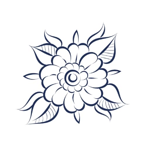 Tattwo.me – Temporäre Tattoos für Erwachsene und Kinder, hält 2 Wochen, wasserfest – Blume – Pflanzliche Tinte – EU-Kosmetik-Zertifikat – (M0115) von Tattwo.me