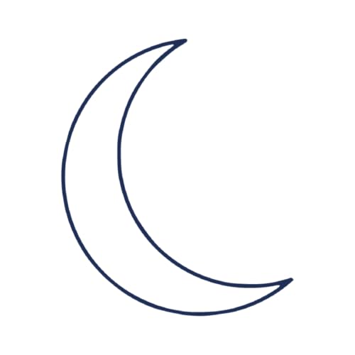 Tattwo.me – Temporäre Tattoos für Erwachsene und Kinder, hält 2 Wochen, wasserfest – Halbmond – Pflanzliche Tinte – EU-Kosmetik-Zertifikat – (P0188) von Tattwo.me