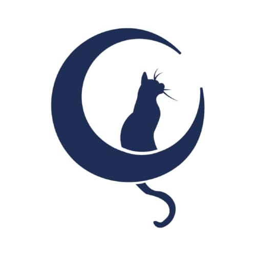 Tattwo.me – Temporäre Tattoos für Erwachsene und Kinder, hält 2 Wochen, wasserfest – Katze sitzt auf dem Mond – Pflanzliche Tinte – EU-Kosmetik-Zertifikat – (P0204) von Tattwo.me