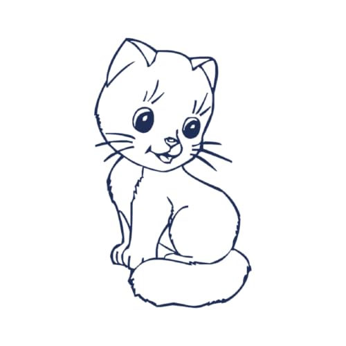 Tattwo.me – Temporäre Tattoos für Erwachsene und Kinder, hält 2 Wochen, wasserfest – Katze – Pflanzliche Tinte – EU-Kosmetik-Zertifikat – (P0637) von Tattwo.me