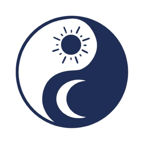 Tattwo.me – Temporäre Tattoos für Erwachsene und Kinder, hält 2 Wochen, wasserfest – Mond und Sonne im Yin und Yang – Pflanzliche Tinte – EU-Kosmetik-Zertifikat – (P0213) von Tattwo.me