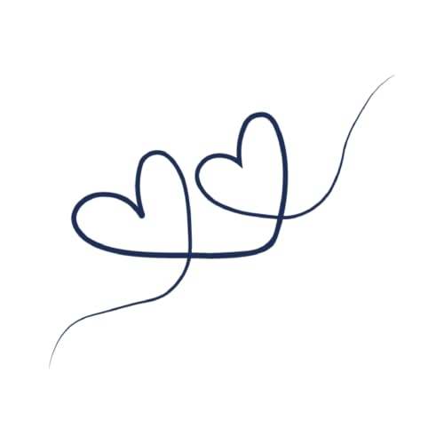Tattwo.me – Temporäre Tattoos für Erwachsene und Kinder, hält 2 Wochen, wasserfest – zwei Herzen – Pflanzliche Tinte – EU-Kosmetik-Zertifikat – (P0063) von Tattwo.me