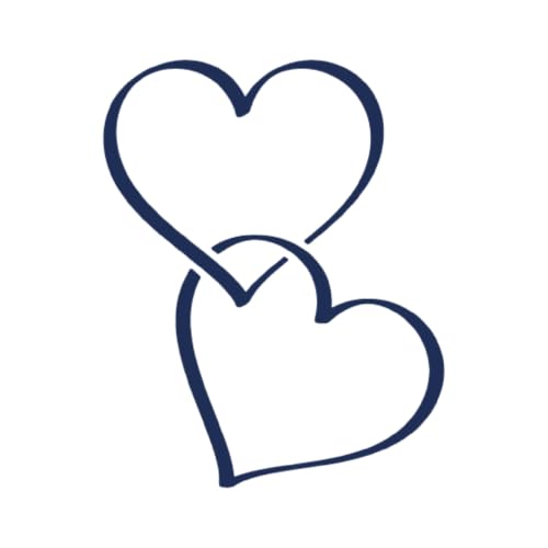Tattwo.me – Temporäre Tattoos für Erwachsene und Kinder, hält 2 Wochen, wasserfest – zwei verschlungene Herzen – Pflanzliche Tinte – EU-Kosmetik-Zertifikat – (P0033) von Tattwo.me