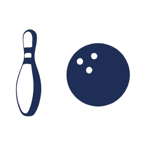 Tattwo.me – Temporäre Tattoos für Erwachsene und Kinder, hält 2 Wochen, wasserfest – Bowlingkegel und Kugel – Pflanzliche Tinte – EU-Kosmetik-Zertifikat – (P0134) von Tattwo.me