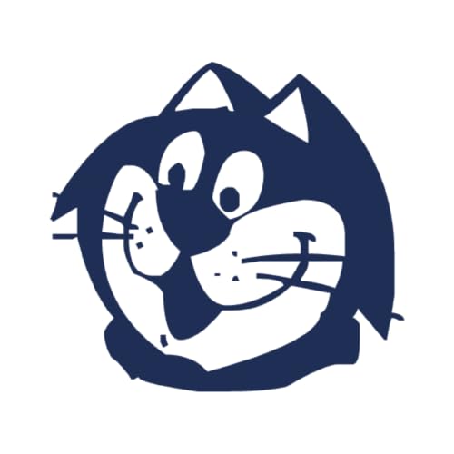 Tattwo.me - Temporäre Tattoos für Erwachsene und Kinder, 2 Wochen, wasserfest - Cartoon-Katzengesicht - Pflanzliche Tinte - EU-Kosmetik-Zertifikat - (5X5 - P0629) von Tattwo.me