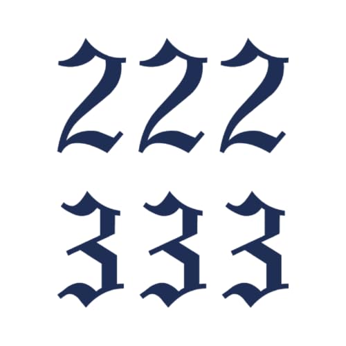 Tattwo.me – Temporäre Tattoos für Erwachsene und Kinder, hält 2 Wochen, wasserfest – Engelszahlen 222 und 333 – Pflanzliche Tinte – EU-Kosmetik-Zertifikat – (P0065) von Tattwo.me