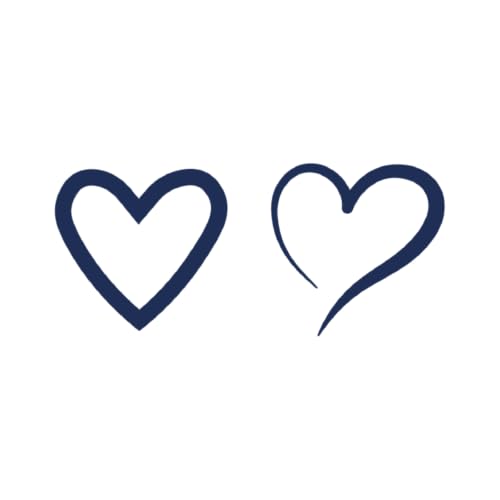 Tattwo.me - Temporäre Tattoos für Erwachsene und Kinder, 2 Wochen, wasserfest - 2 coeurs - Pflanzliche Tinte - EU-Kosmetik-Zertifikat - (5X5 P0044). von Tattwo.me